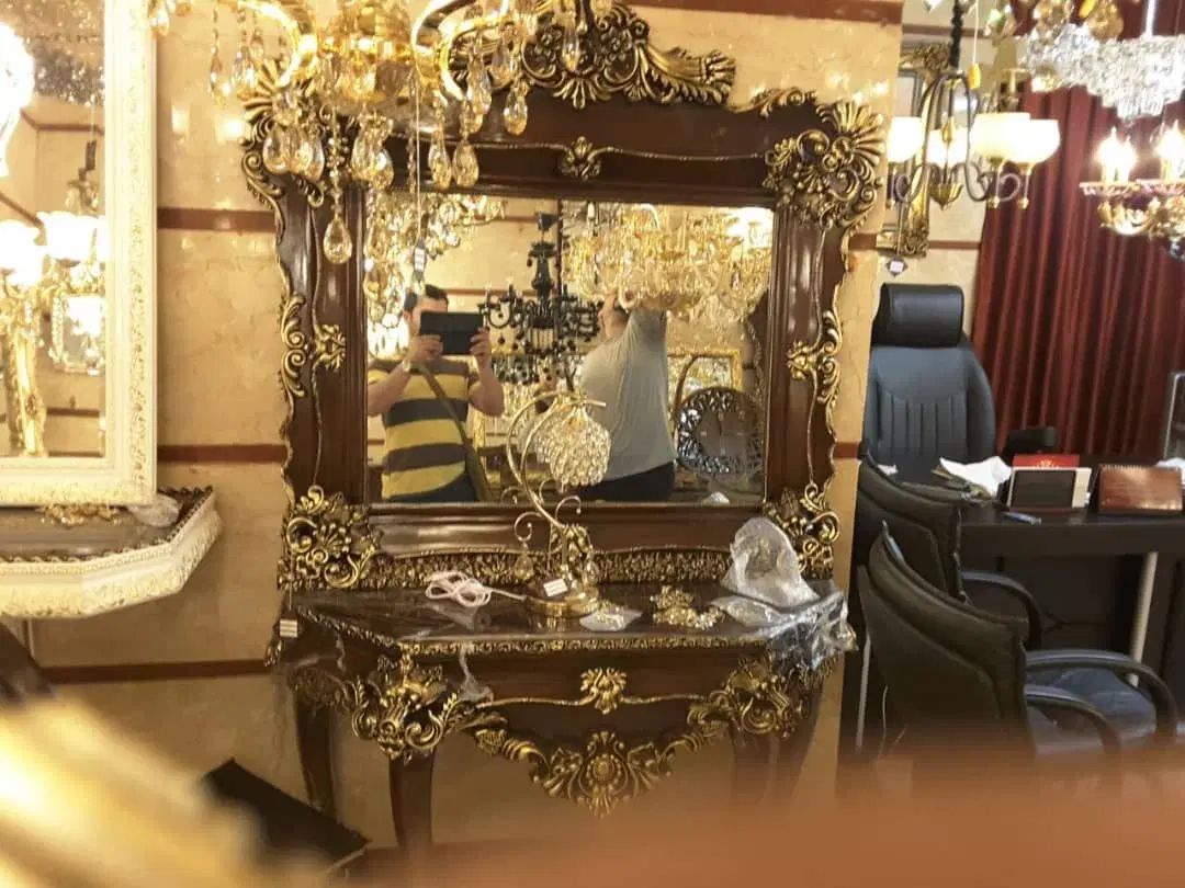 آینه کنسول چوبی|بوفه، ویترین، کنسول|تهران, هرندی|دیوار