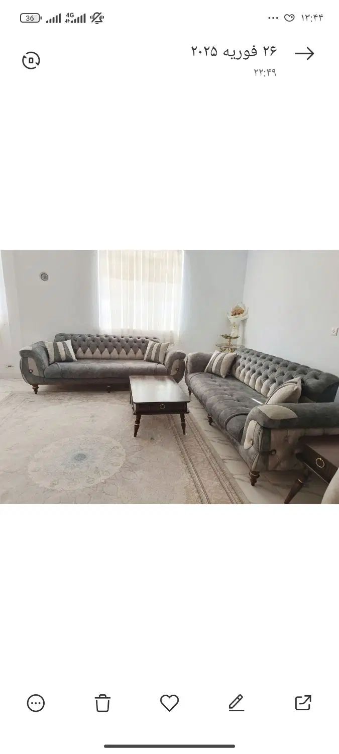 مبل راحتی ۸نفره تخت خوابشو مکانیزم مدل آیسل|مبلمان خانگی و میز عسلی|بومهن, |دیوار