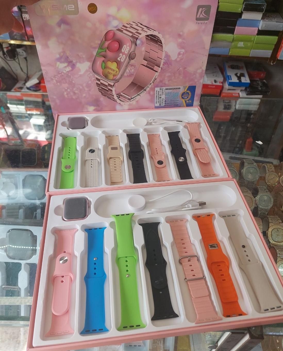 ساعت هوشمند مینی سایز ۴۰ ۱۸ ماه گارانتی  ۷ دستبند|ساعت|قم, نیروگاه|دیوار