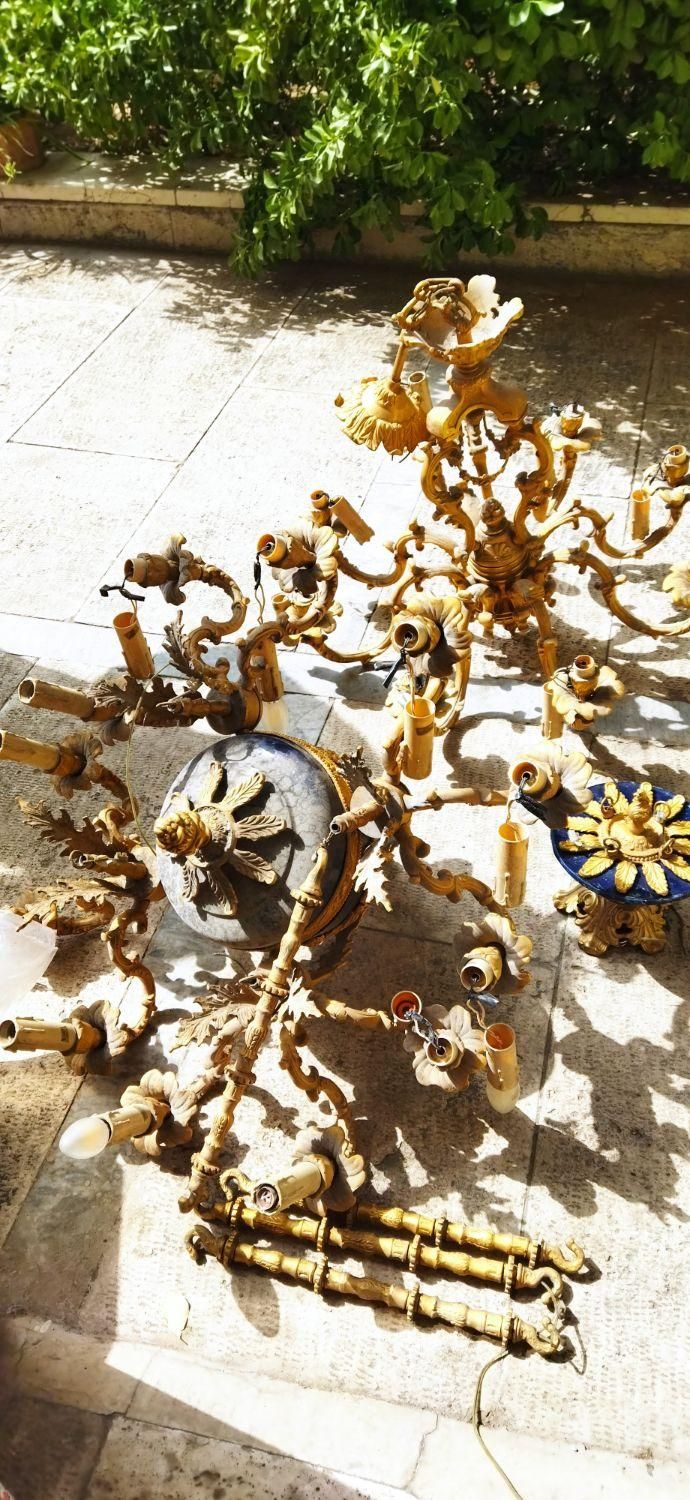 فروش خریدارلوستر های برنزی ابکاری طلایی|لوستر و چراغ آویز|تهران, ستارخان|دیوار