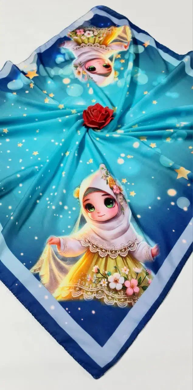 روسری فاطیما طلایی با پس‌زمینه آبی|لباس|تهران, امام حسین|دیوار