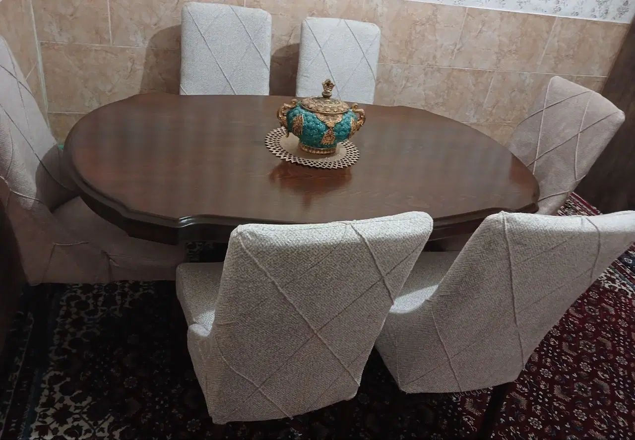 میز ناهارخوری ۶ نفره نونو تمام چوب راش اصل|میز و صندلی غذاخوری|شیراز, لشکری‎|دیوار