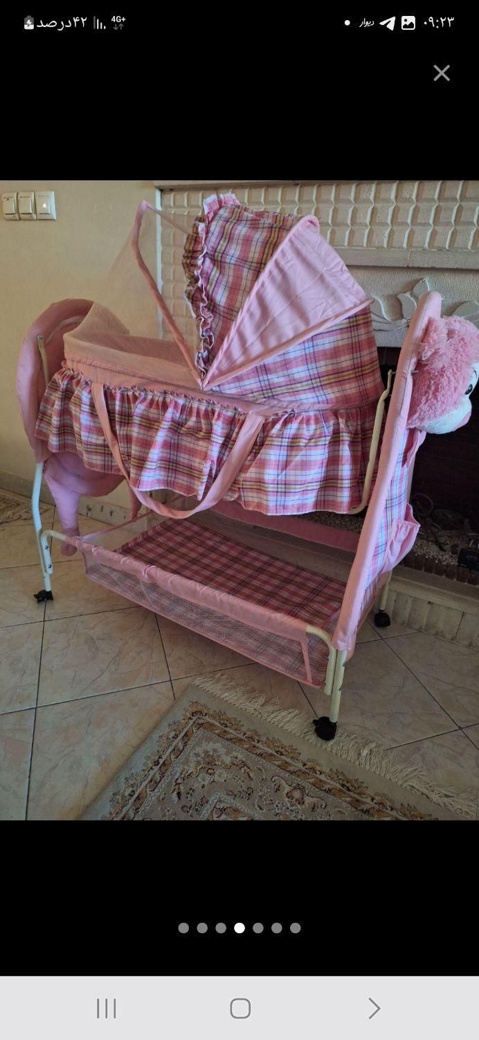 گهواره وپشه بند نوزاد|تخت و سرویس خواب|شیراز, عفیفآباد|دیوار