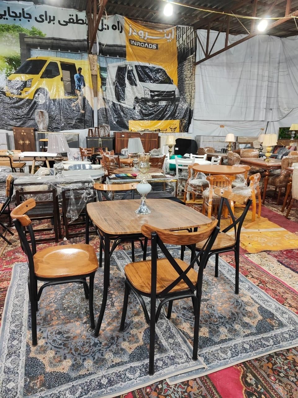 میز و صندلی غذاخوری فلزی مدل لهستانی|میز و صندلی غذاخوری|شیراز, وزیرآباد|دیوار