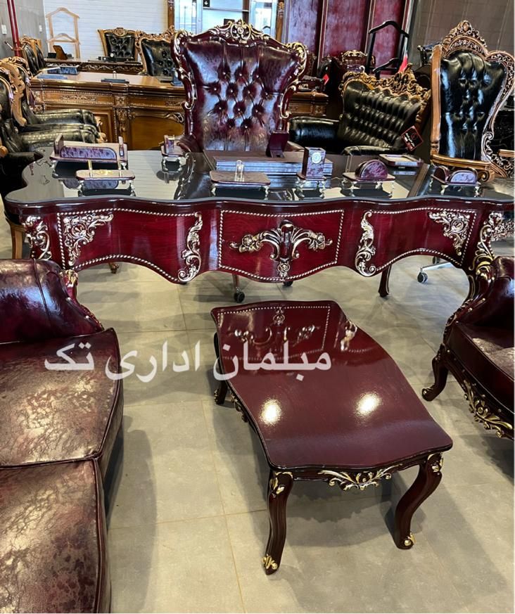 مبلمان اداری/‌نیمست ومیزمدیریت مدل کوروش شل زرشکی|مبلمان اداری|چهاردانگه (تهران), |دیوار
