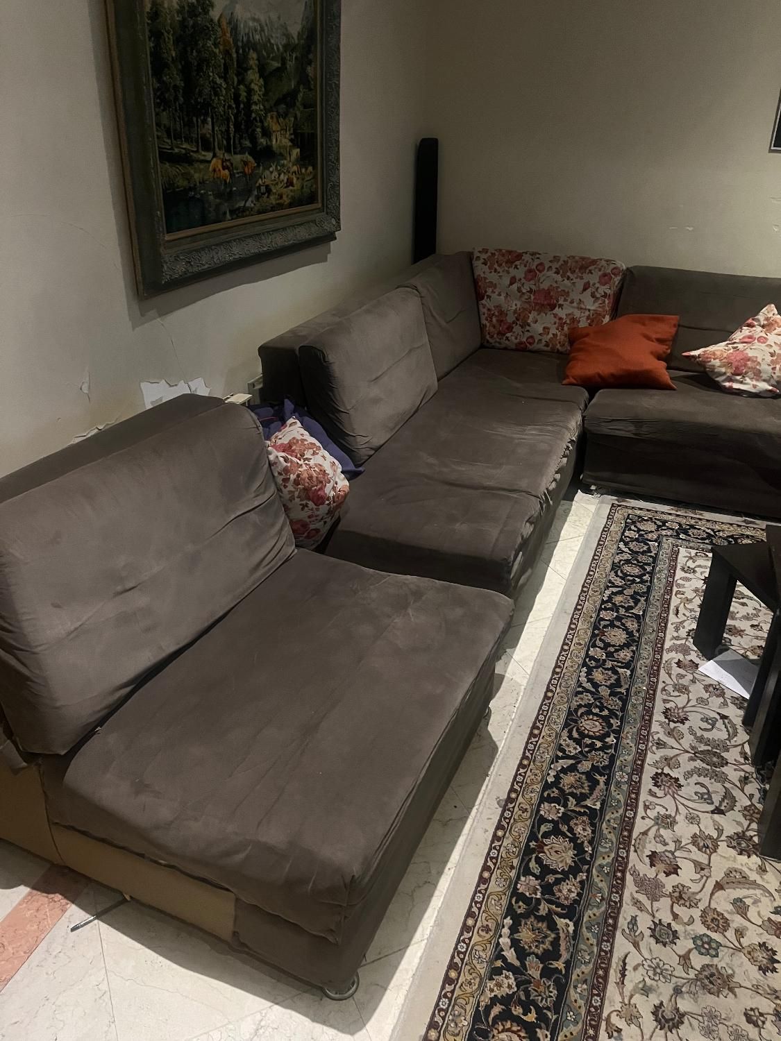 مبلمان راحتی ۷ نفره ال|مبلمان خانگی و میز عسلی|تهران, زعفرانیه|دیوار