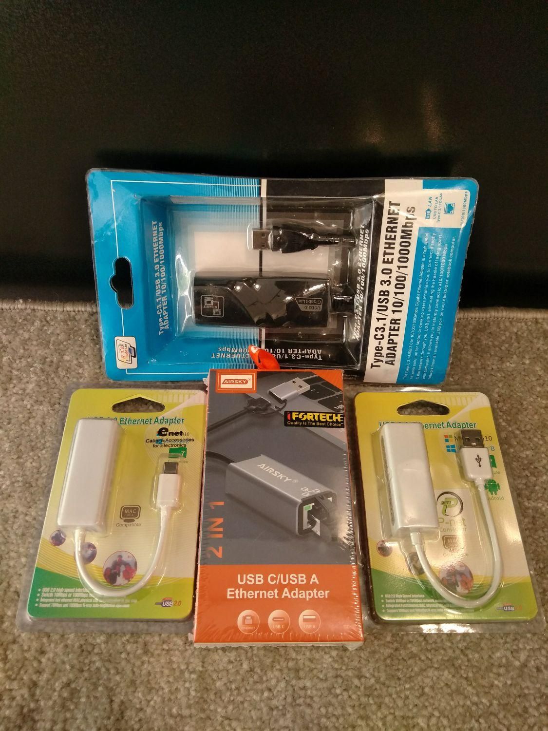 تبدیل یو اس بی و تایپ سی به شبکه TypeC/USB to LAN|قطعات و لوازم جانبی رایانه|مشهد, کوثر|دیوار