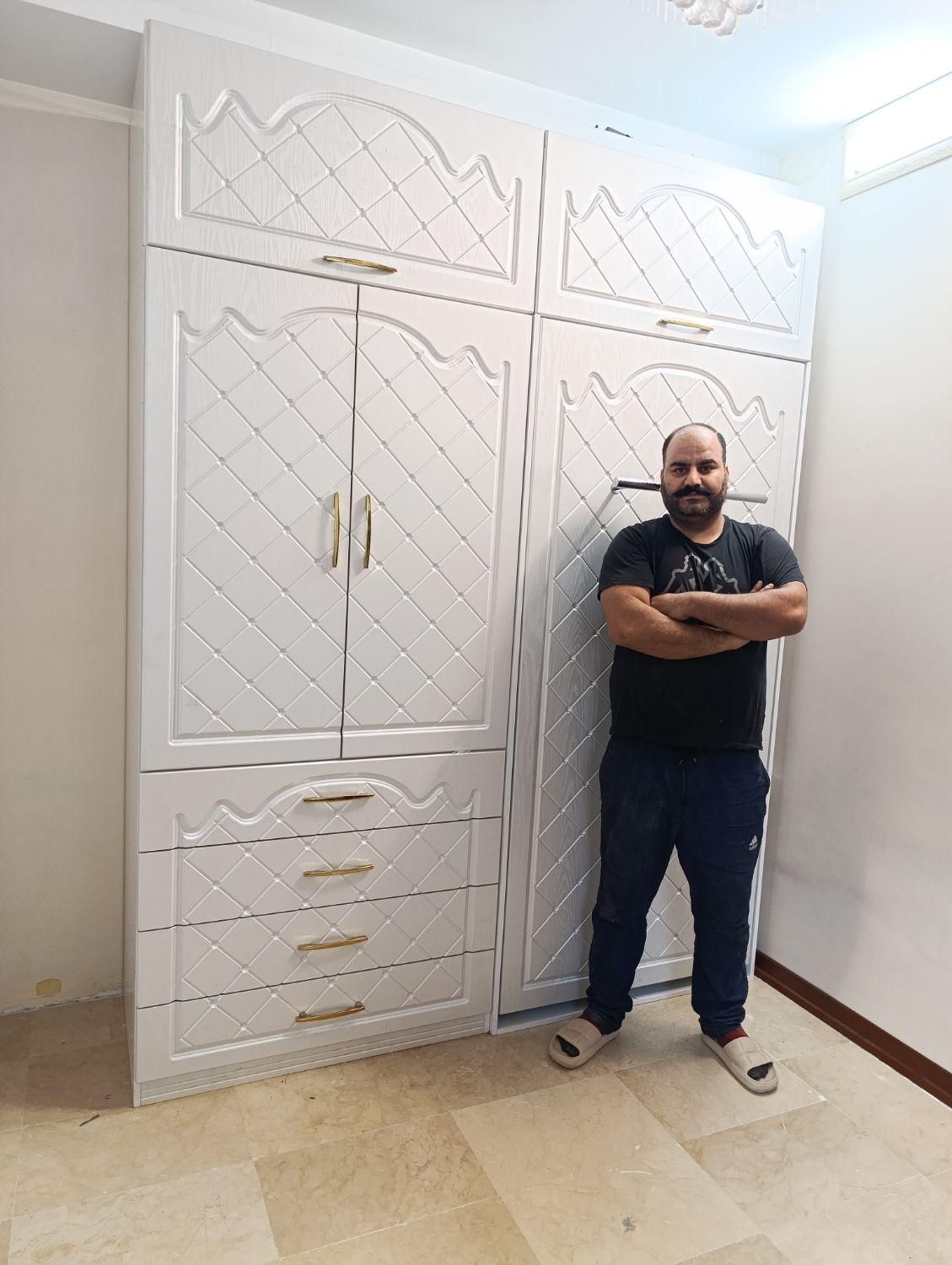 تخت کمجا و کمددیواری مدل براق اینه‌ای تخت وکمد mwt|تخت و سرویس خواب|تهران, حسن‌آباد|دیوار