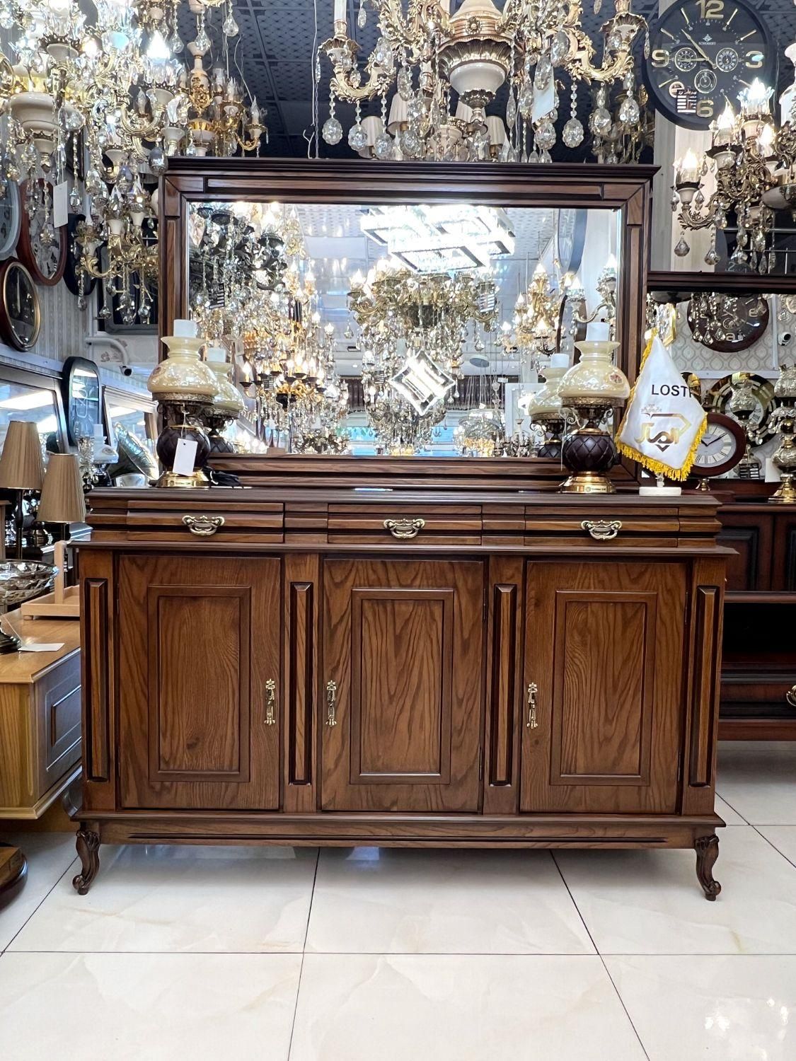 آینه کنسول میزتلوزیون|بوفه، ویترین، کنسول|کرج, حصارک بالا|دیوار