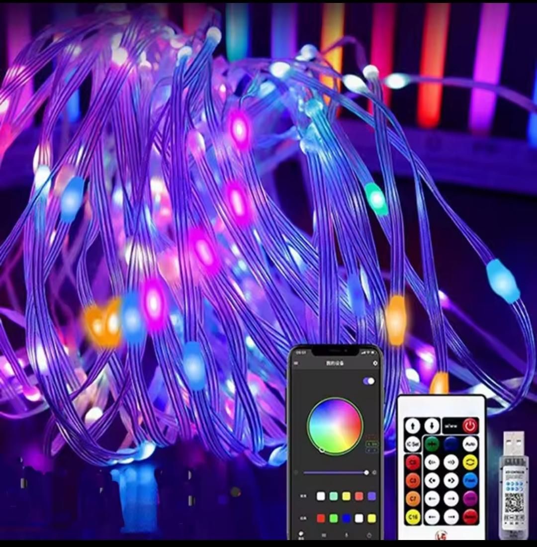 ریسه هوشمند RGB USB موزیکال برنامه پذیر 10 متری|ریسه و چراغ تزئینی|تهران, شهرک شریعتی|دیوار