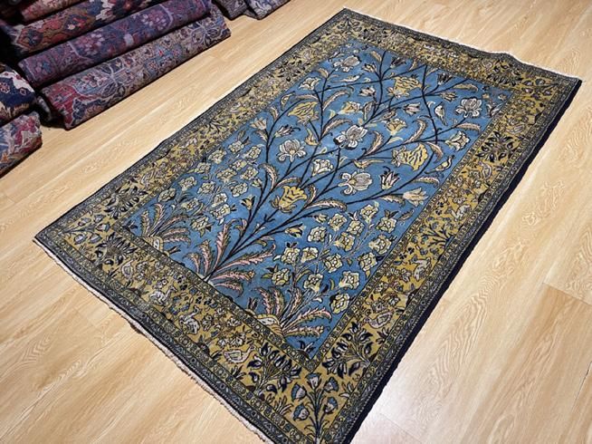 قالیچه انتیک شهرضا رنگ‌ ابی|فرش|تهران, سلسبیل جنوبی|دیوار