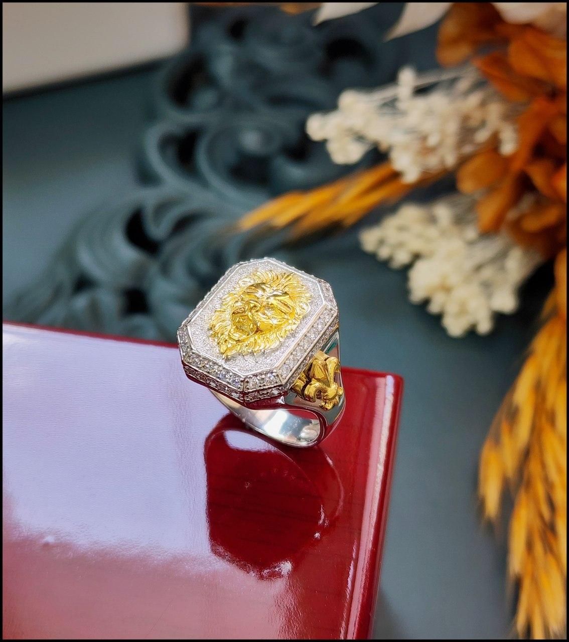 انگشتر نقره شیر مردانه روکش طلا کارگاه نقره سازی|بدلیجات|تبریز, |دیوار