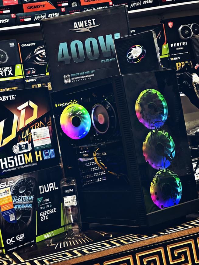 کیس کامپیوتر گیمینگ 1660ti gtx rgb نسل ۱۰|رایانه رومیزی|تهران, شهر زیبا|دیوار