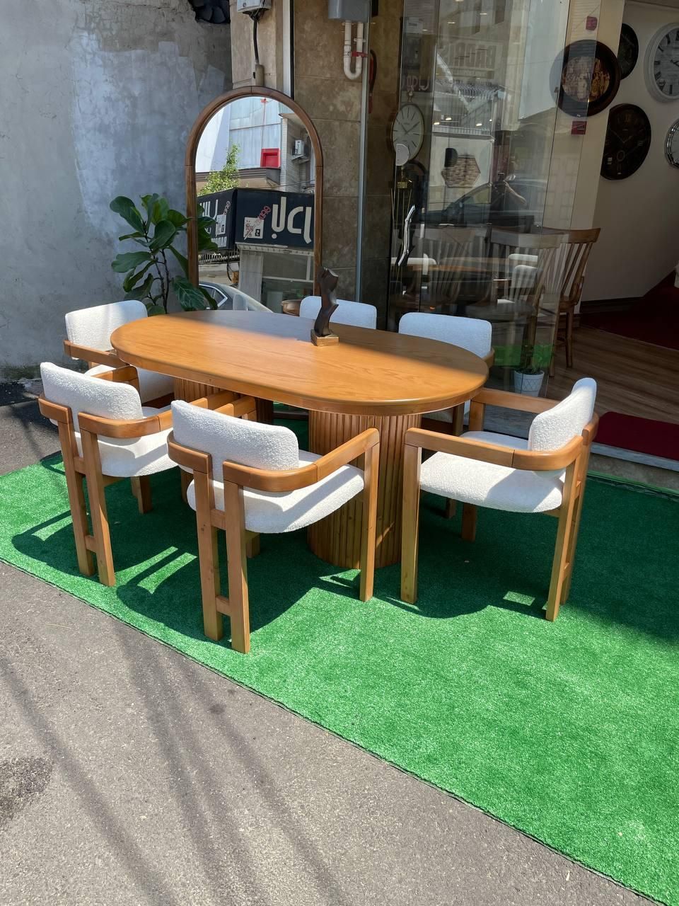 ناهار خوری مدل بیضی جدید|میز و صندلی غذاخوری|رشت, چله خانه|دیوار