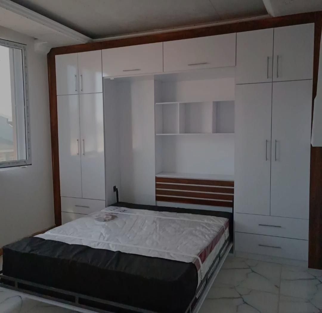 ساخت کمد دیواری|کتابخانه، شلف، قفسه‌های دیواری|رشت, ولکس|دیوار