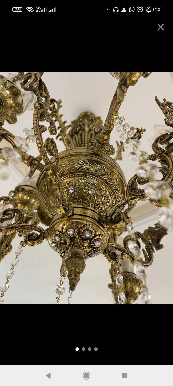 لوستر «برنج وبرنز اصل»|لوستر و چراغ آویز|شیراز, شهرک گلستان|دیوار