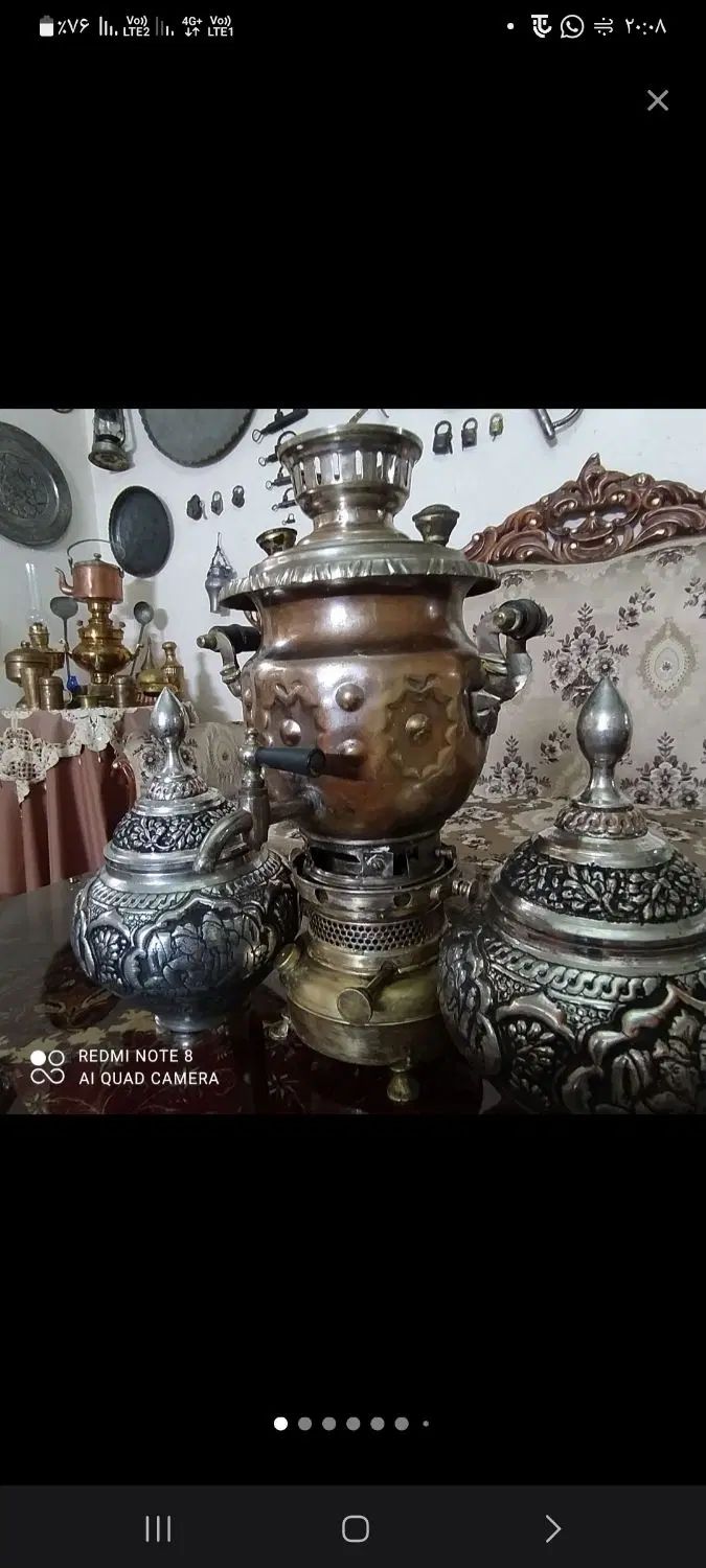 سماور نفتی برنجی عتیقه و آنتیک دکوری سماور قدیمی|سماور، چای‌ساز، قهوه‌ساز|مشهد, الهیه|دیوار