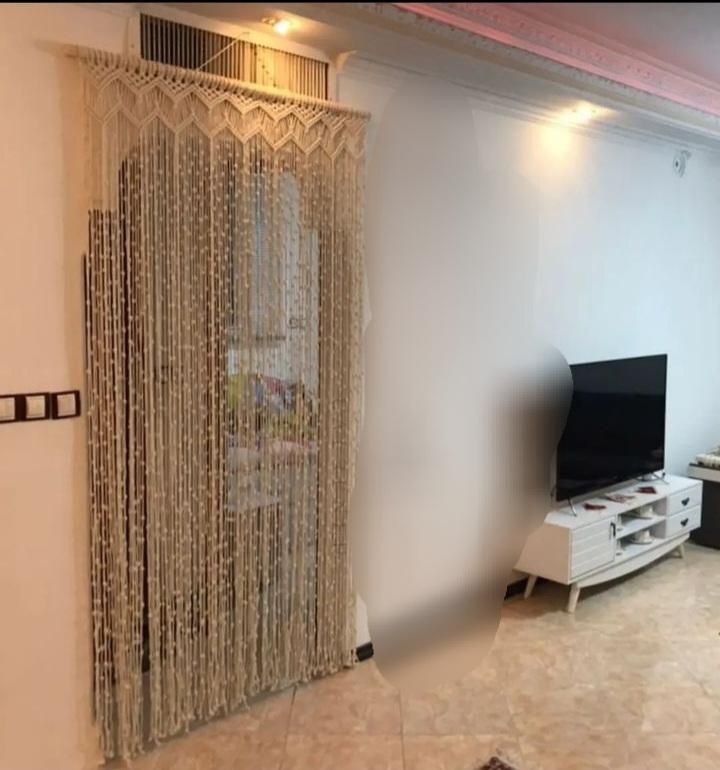 پرده دونه برفی مکرومه|پرده، رانر، رومیزی|آفتاب, |دیوار