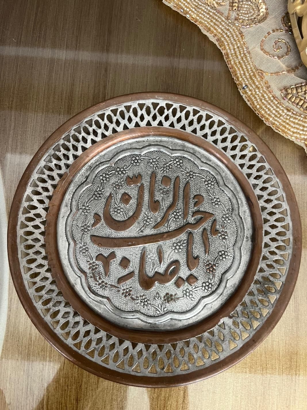 تابلو دیوار کوب مسی قدیمی|کلکسیون اشیاء عتیقه|اندیشه, |دیوار