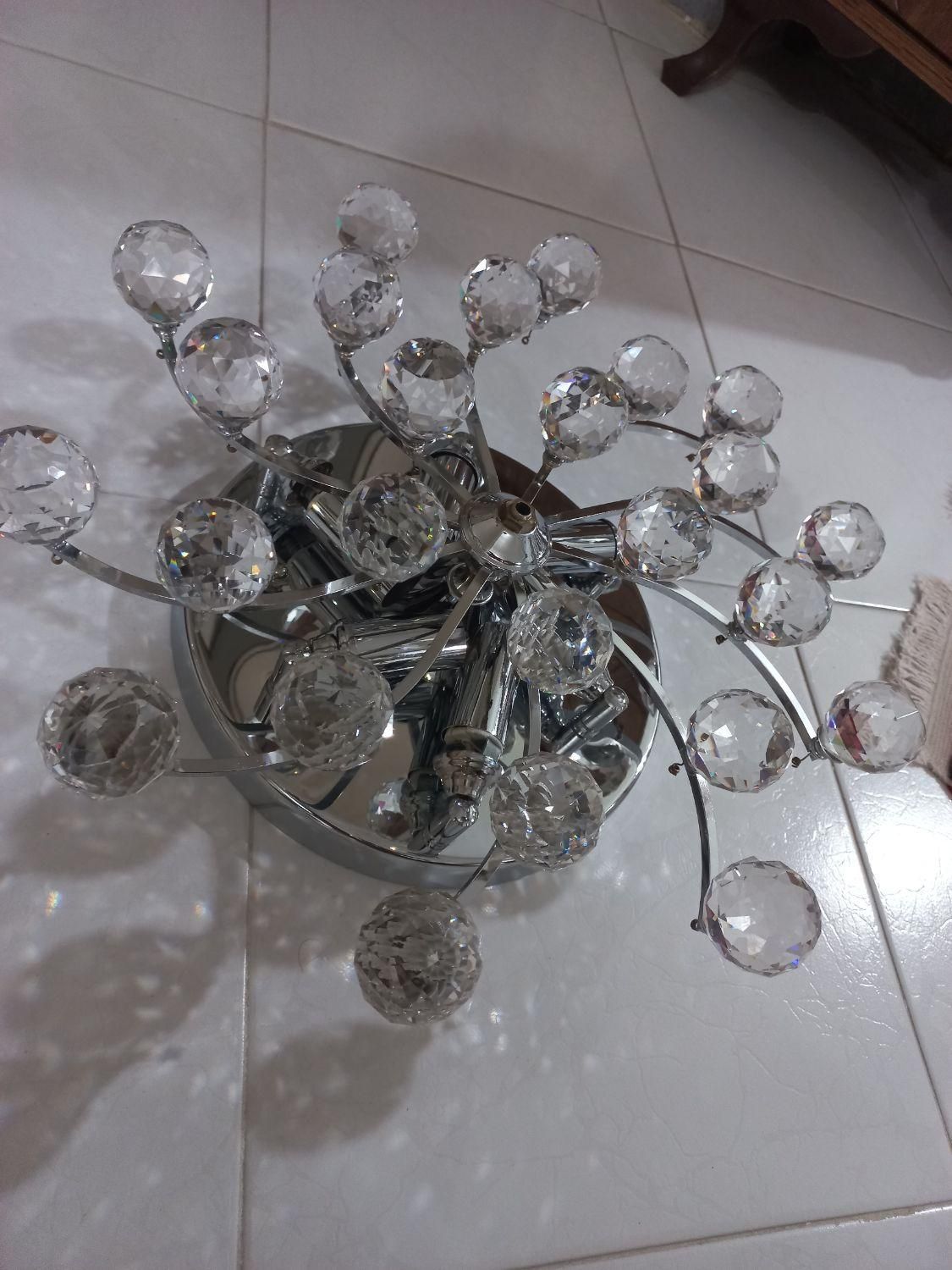 لوستر کریستالئ  ۶شعله سقفی|لوستر و چراغ آویز|اندیشه, اندیشه فاز ۴|دیوار