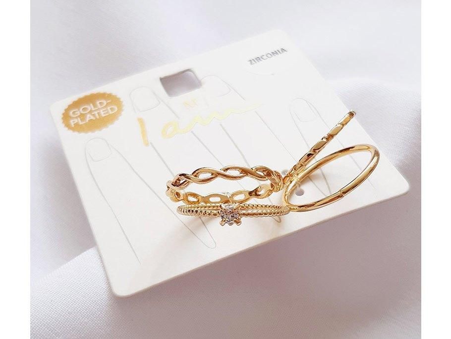 انگشتر پکی نگین دار زیرکنیا با روکش طلا|بدلیجات|رشت, دیانتی|دیوار