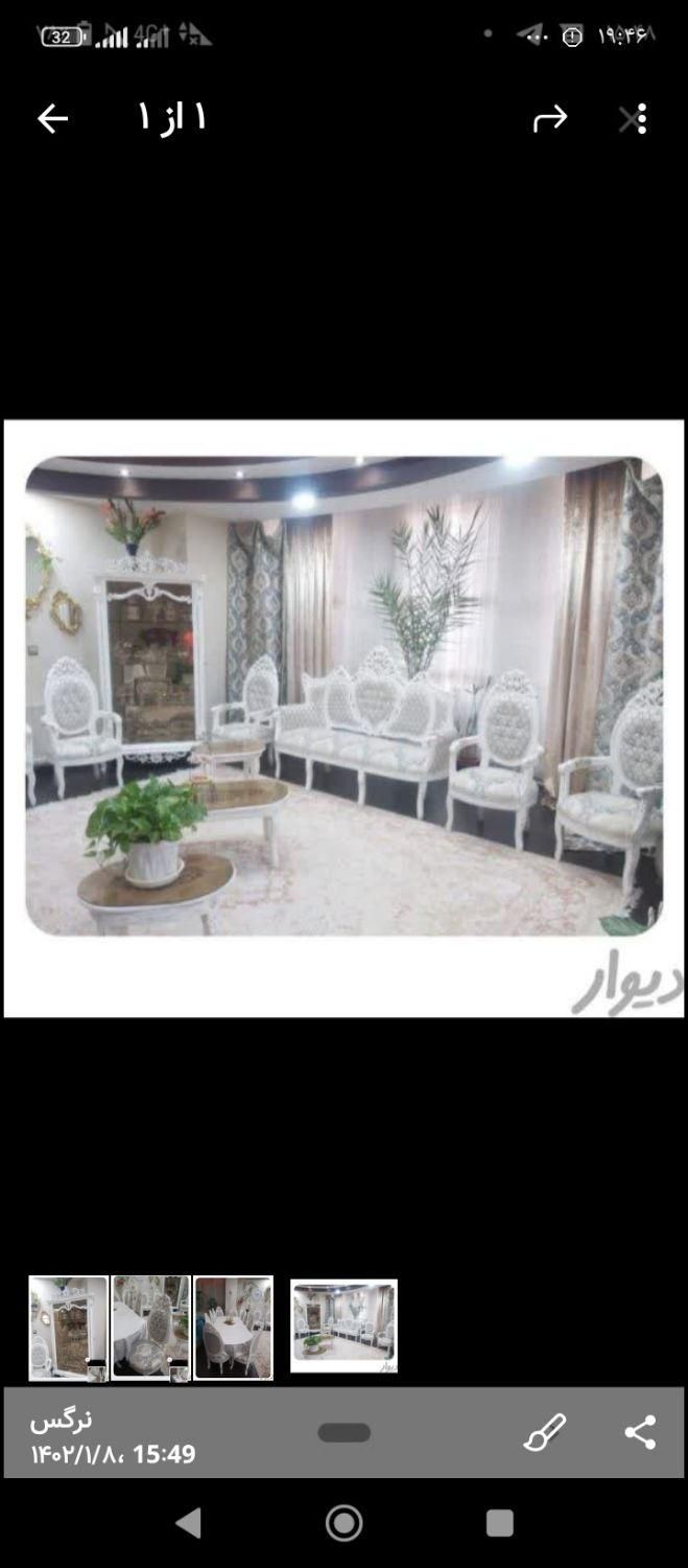 مبل استیل 9نفره پارچه ترک|مبلمان خانگی و میز عسلی|کرج, کوی امامیه|دیوار