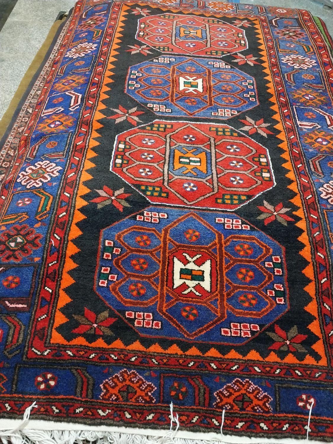 دوجفت ۳متری دستبافت زنجان رنگ گیاهی|فرش|دورود, |دیوار