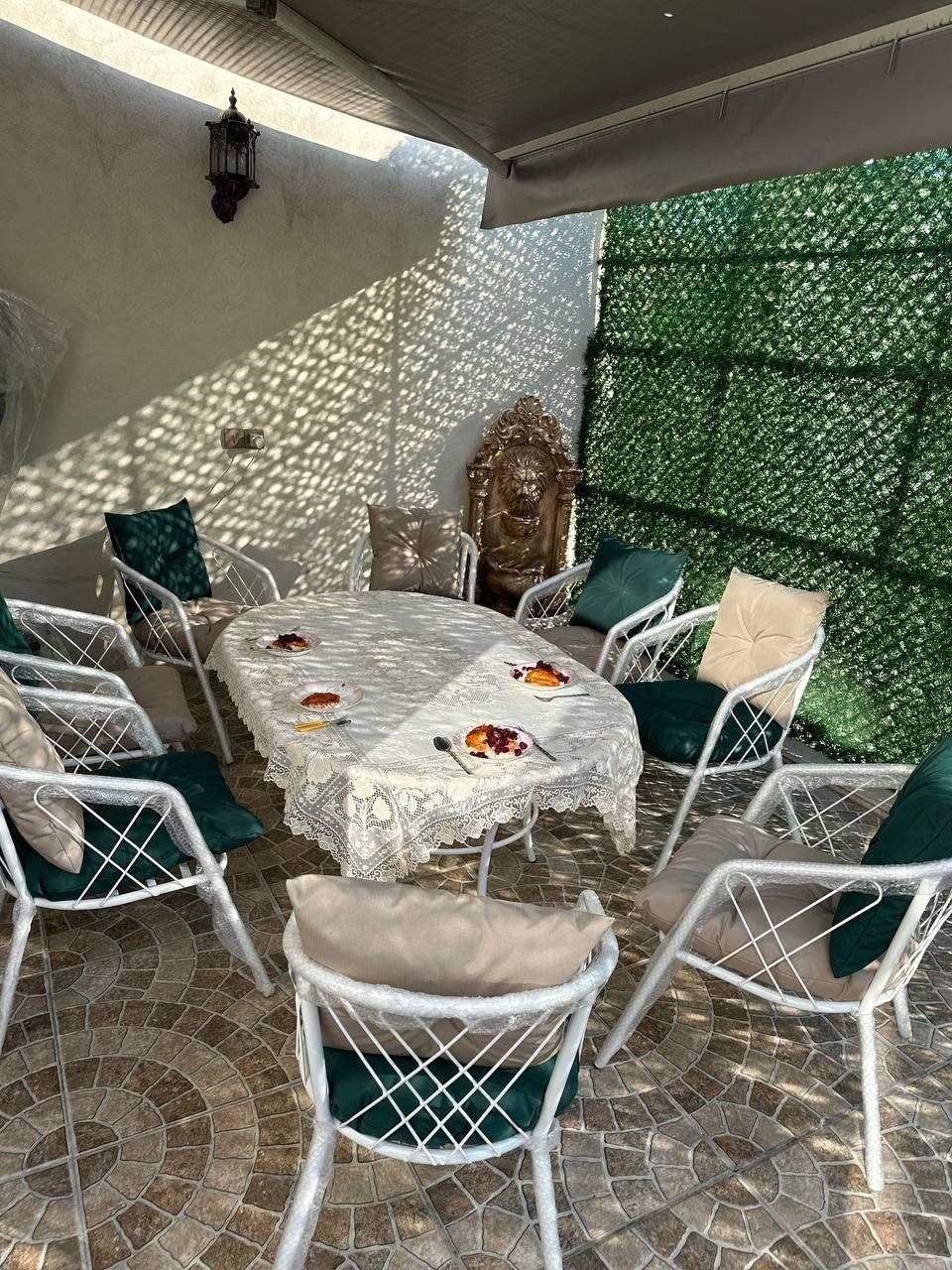 میز صندلی فلز باغی ویلایی مدل کارینا سایبان تاب|میز و صندلی غذاخوری|تهران, ازگل|دیوار