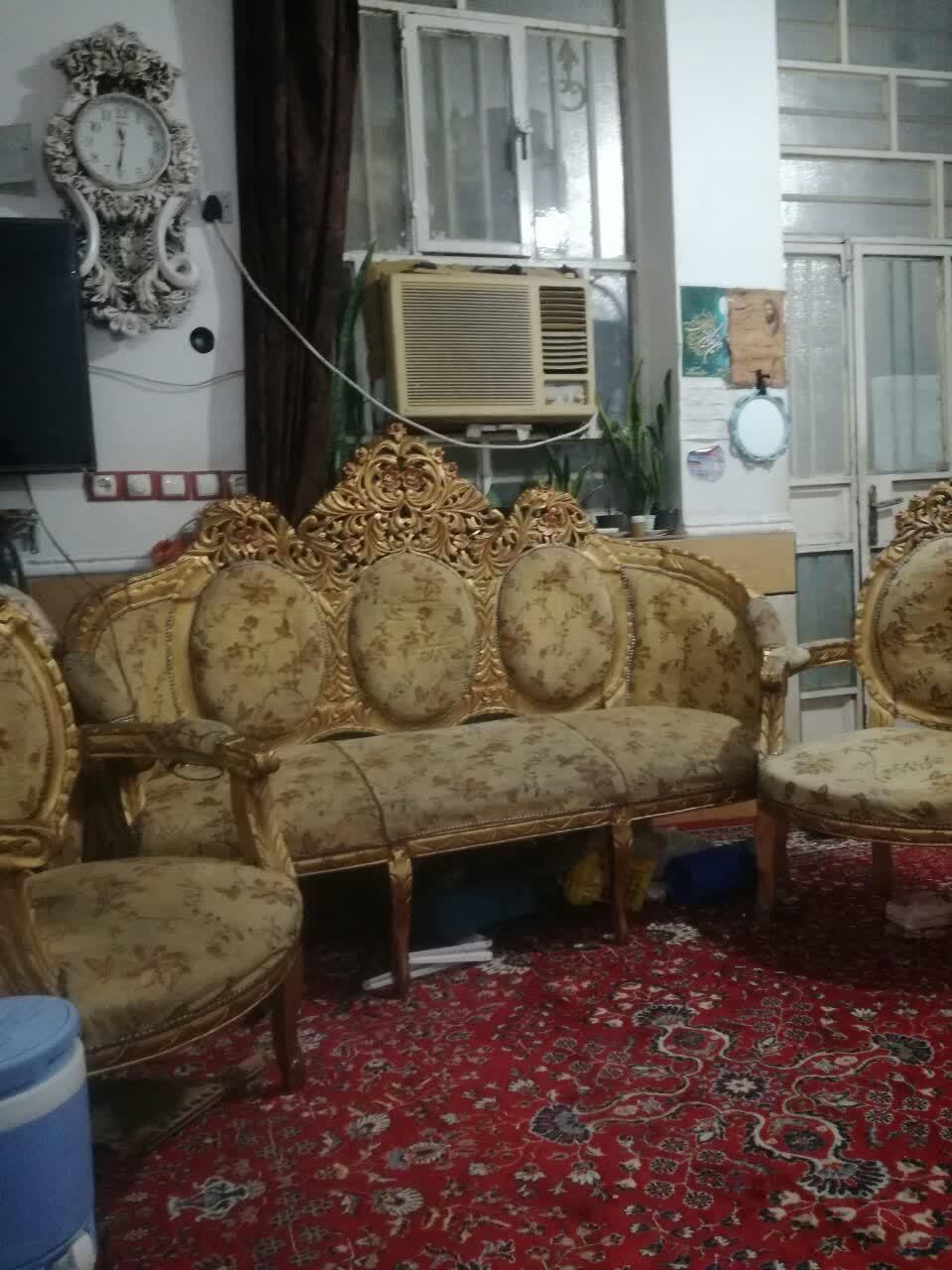 مبل چوبی شش نفره|مبلمان خانگی و میز عسلی|شوشتر, |دیوار