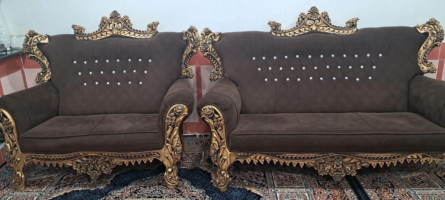 مبلمان ۷نفره و جلو مبلی در حد نو هستن|مبلمان خانگی و میز عسلی|شادگان, |دیوار