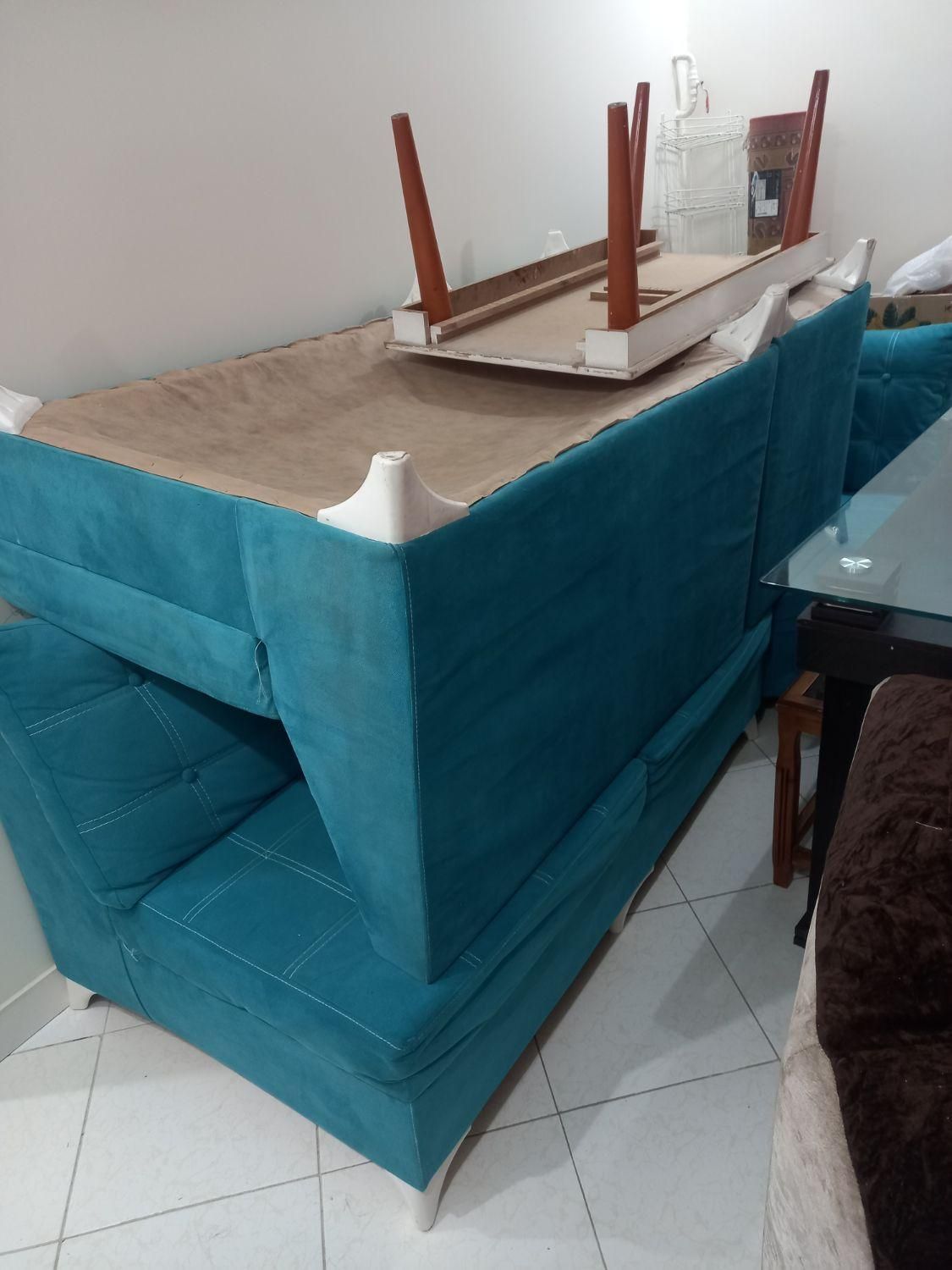 حراج مبل و میز ناهارخوری و دراور تخت چوبی۲نفره|حراج|کرج, اتحاد|دیوار
