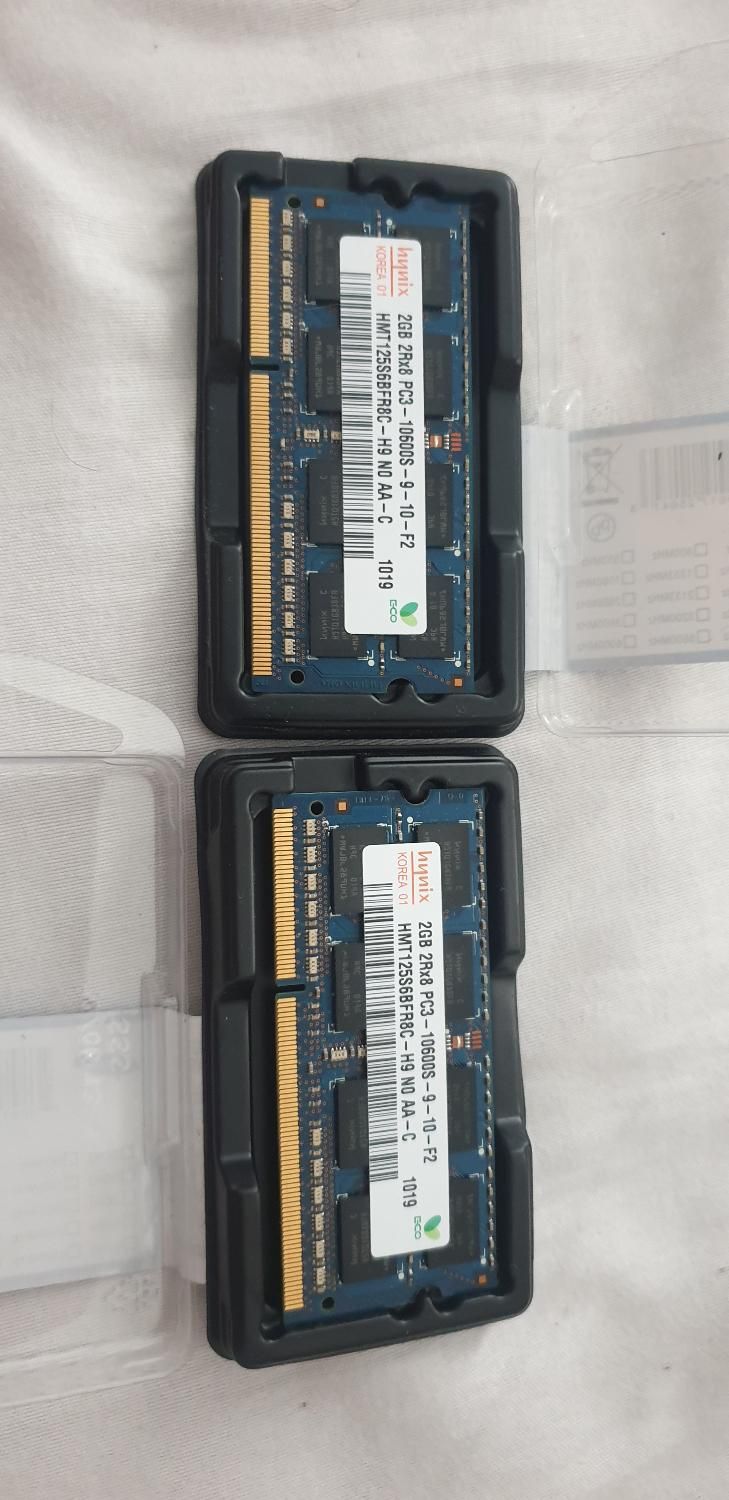 ۲ عدد رم ۲ گیگ لپ تاپی های نیکس کره ddr3|قطعات و لوازم جانبی رایانه|تهران, دروس|دیوار