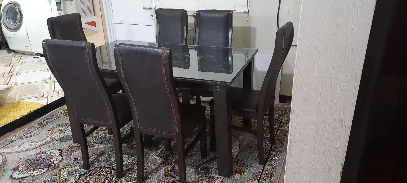 میزنهارخوری ۶ نفره بدون خط خوردگی و شکستگی|میز و صندلی غذاخوری|اهواز, فاز ۲ پادادشهر|دیوار