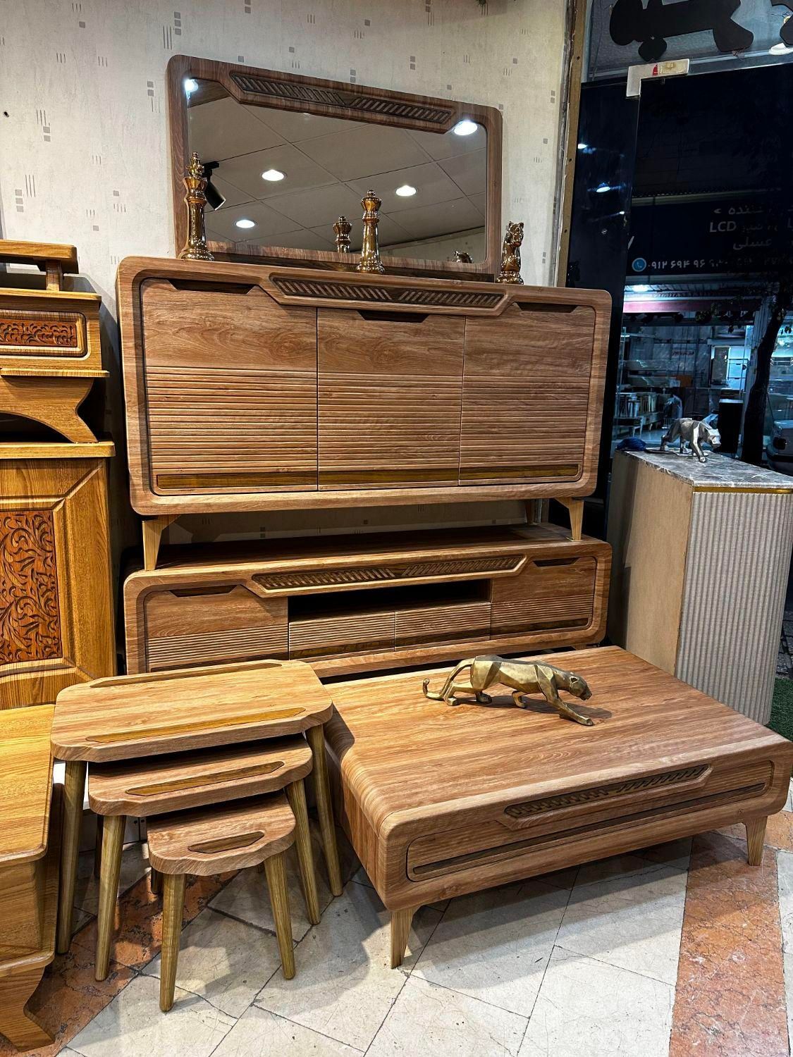 میز جلو مبلی کنسول و میز تی وی مدل 210|مبلمان خانگی و میز عسلی|برخوار, |دیوار