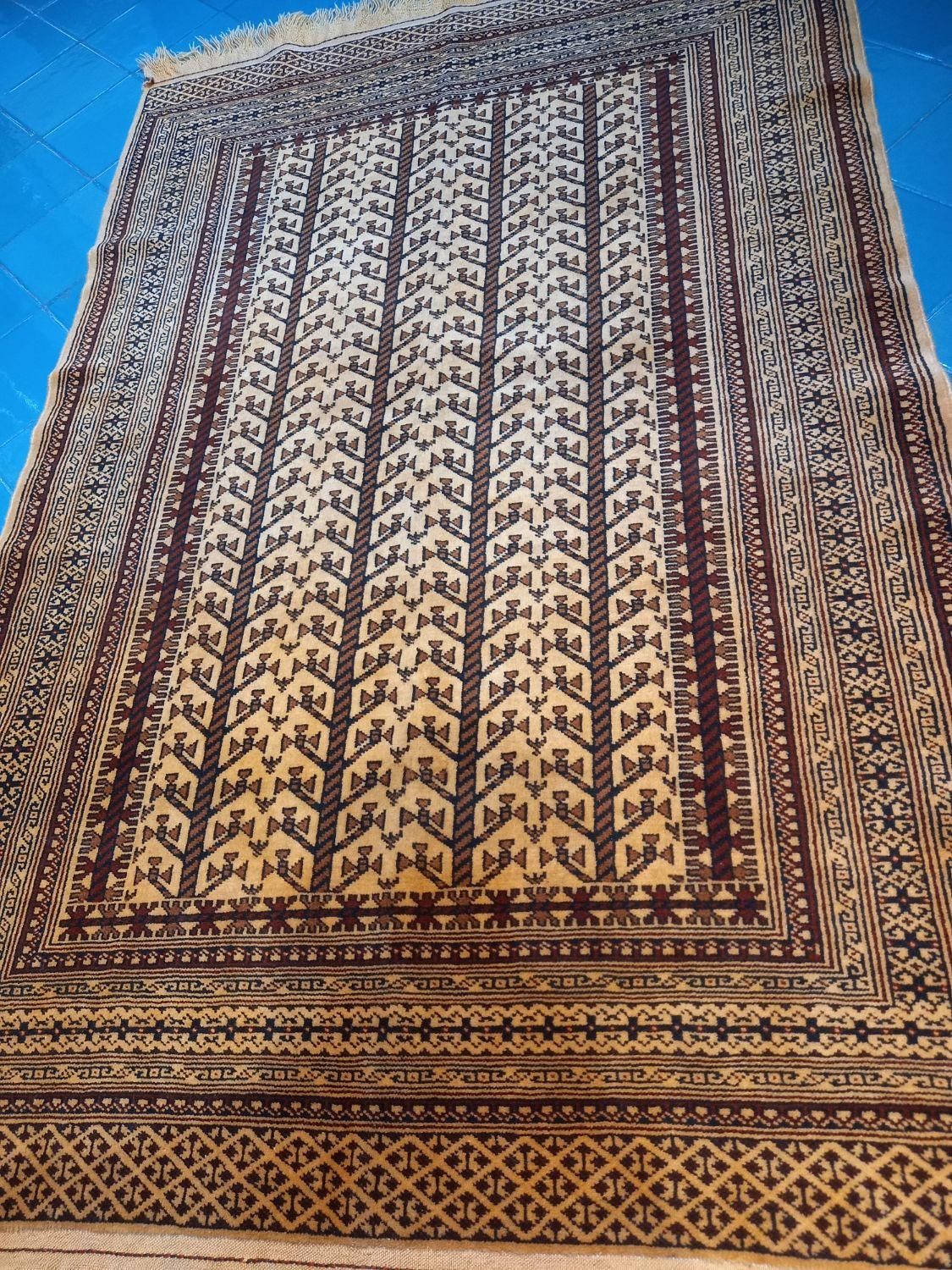 ذرع و نیم ترکمن (نقشه چهار درخت)|گلیم، جاجیم، گبه|اصفهان, سپاهان‌شهر|دیوار