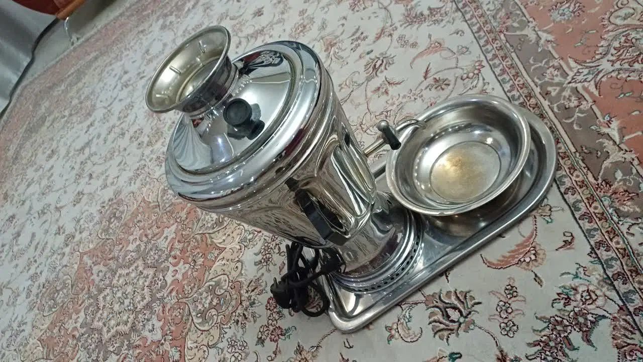 سماور برقی قدیمی تمام استیل 6 لیتری عتیقه قدمت ۴۰|سماور، چای‌ساز، قهوه‌ساز|اصفهان, پروین|دیوار