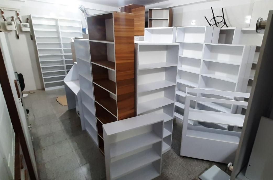 انواع شلف باکس کتابخانه قفسه صنایع چوب و فلز حنفی|کتابخانه، شلف، قفسه‌های دیواری|قم, نیروگاه|دیوار