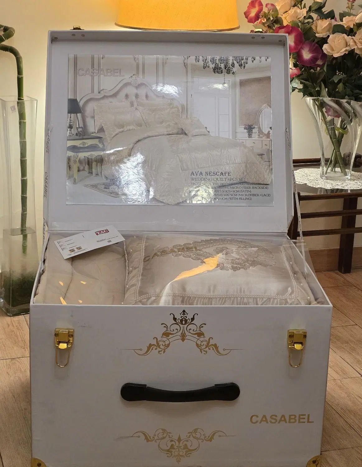 سرویس رو تختی ۶ تکه کازابل ساتن مدل Wedding Quilt|سرویس روتختی|تهران, سعادت‌آباد|دیوار
