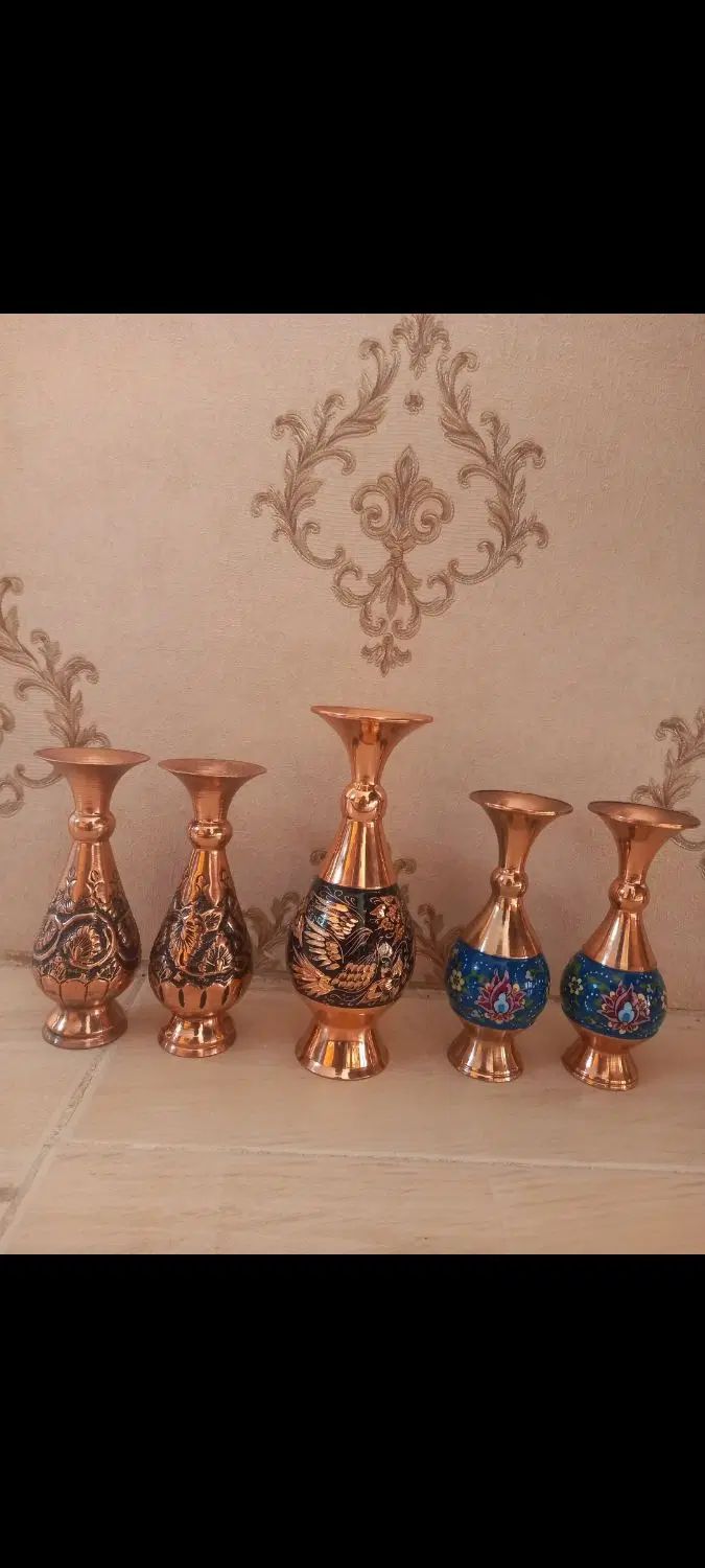 گلدان مس|صنایع دستی و سایر لوازم تزئینی|اصفهان, فردوان|دیوار