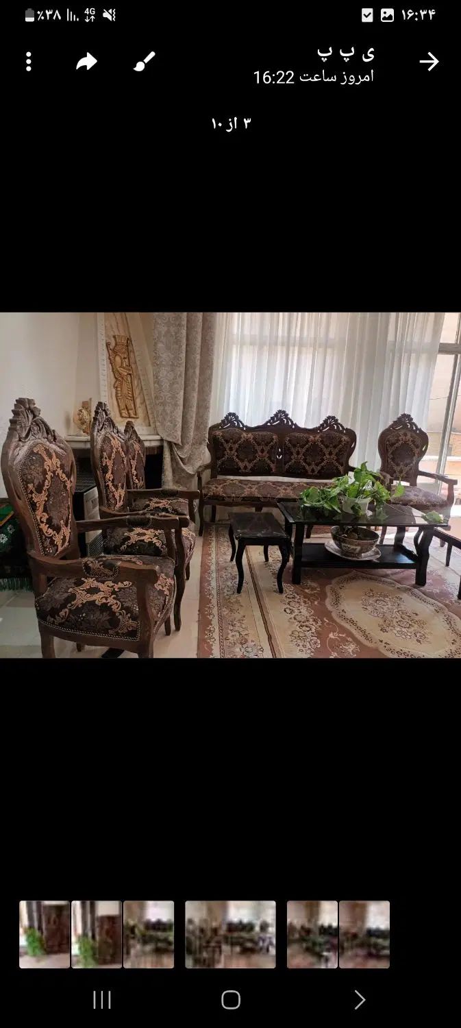 مبلمان ۹ نفره با ویترین بدون هیچ پارگی و خط و خش|مبلمان خانگی و میز عسلی|اصفهان, خوراسگان|دیوار
