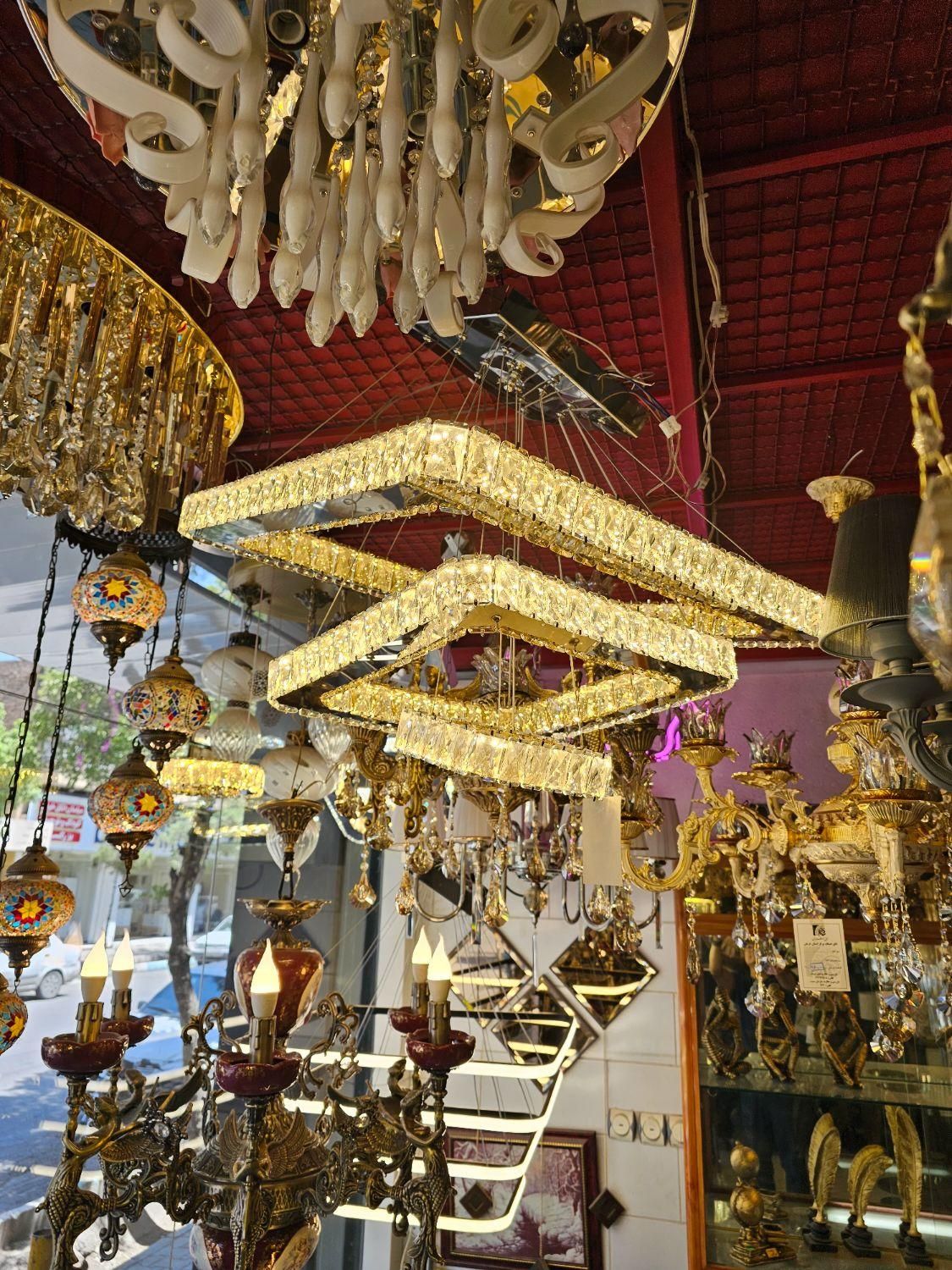 لوستر اس ام دی کریستال  با گارانتی ۲|لوستر و چراغ آویز|کرمان, |دیوار