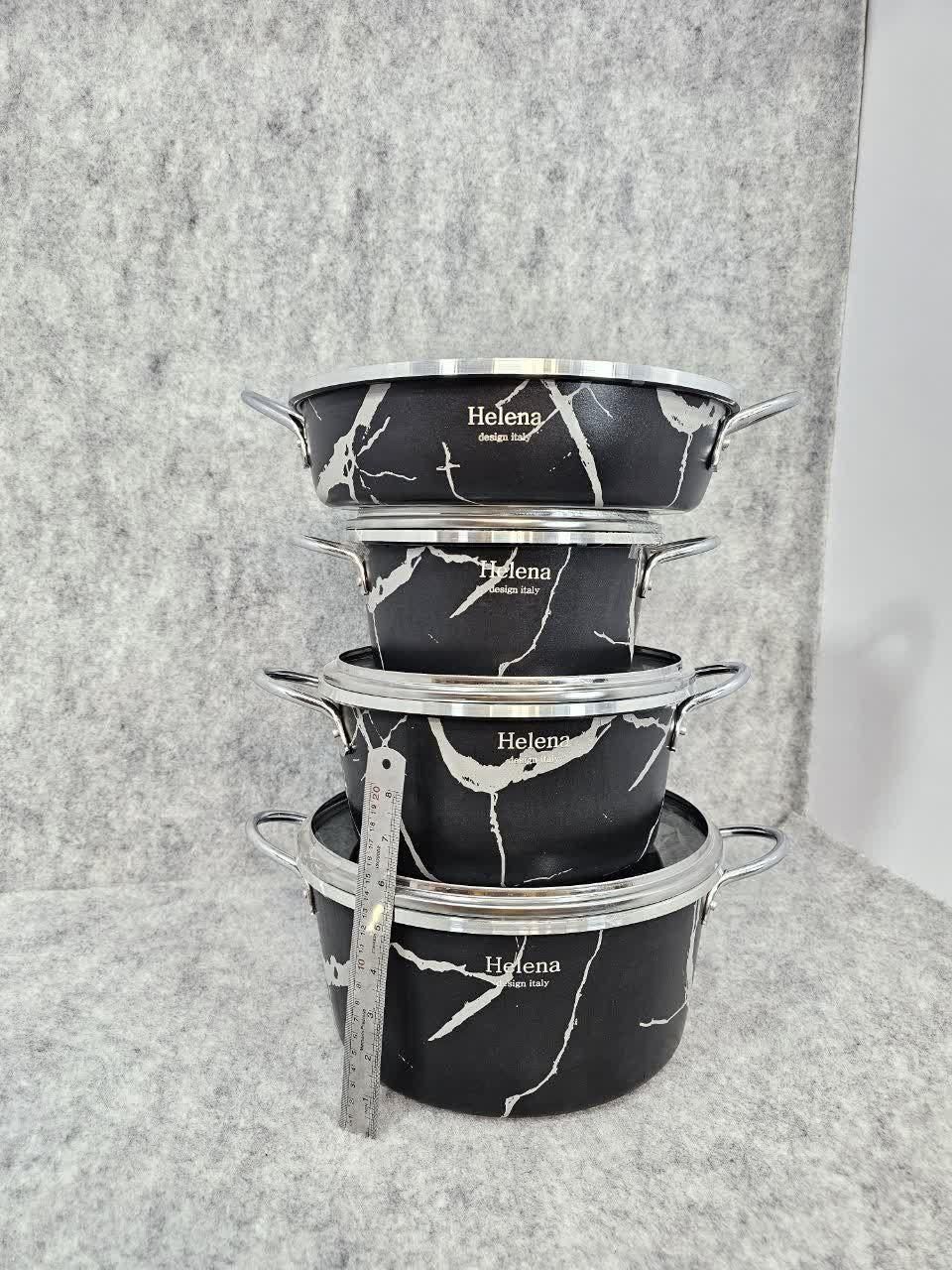 سرویس قابلمه 7 پارچه ماربل هلنا طرح سنگ|ظروف پختوپز|قم, علی آباد سعدگان|دیوار
