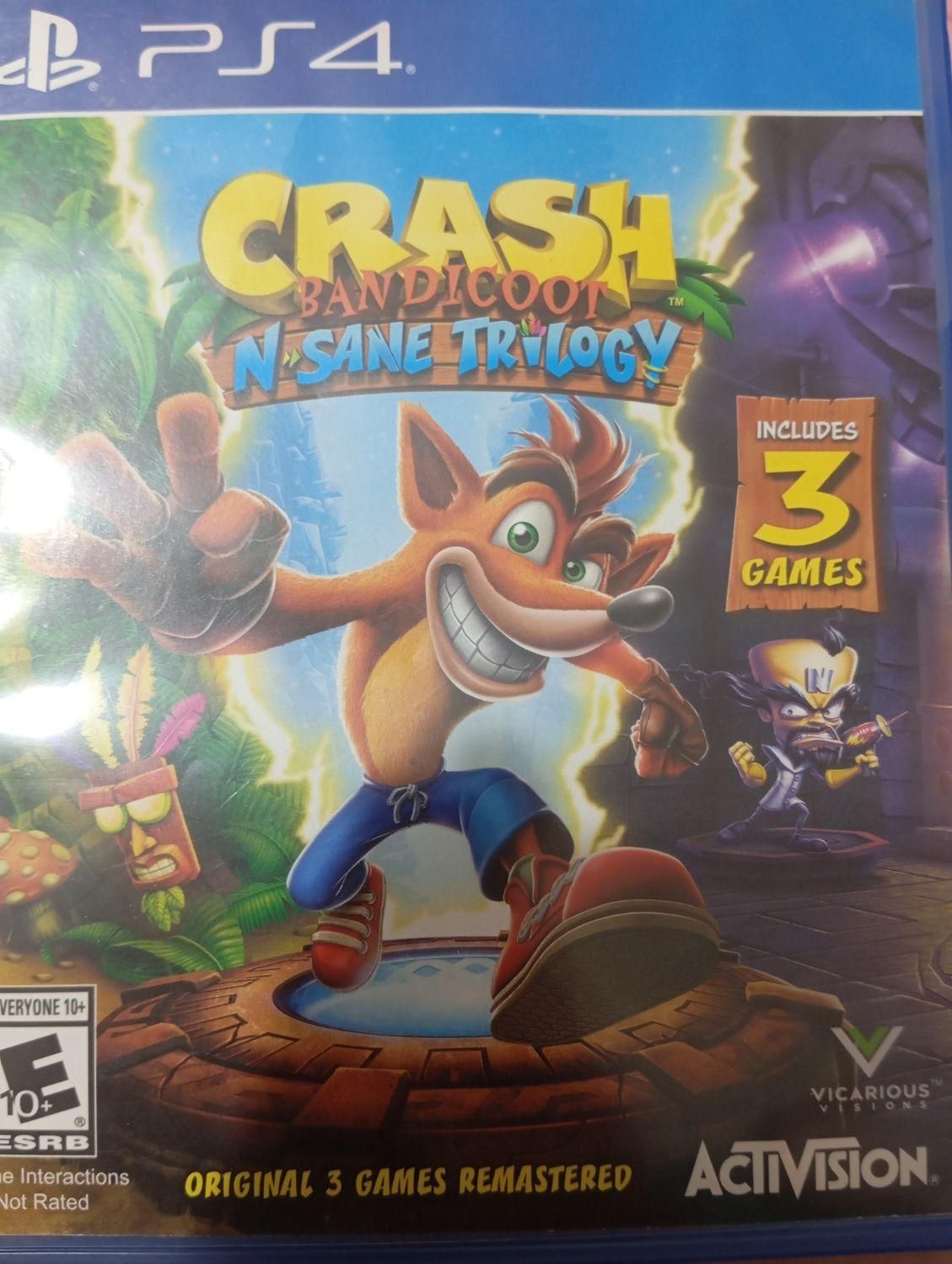 بازی crash bandicoot nsame trilogyکارکرده در حد نو|کنسول، بازی ویدئویی و آنلاین|تهران, حکیمیه|دیوار