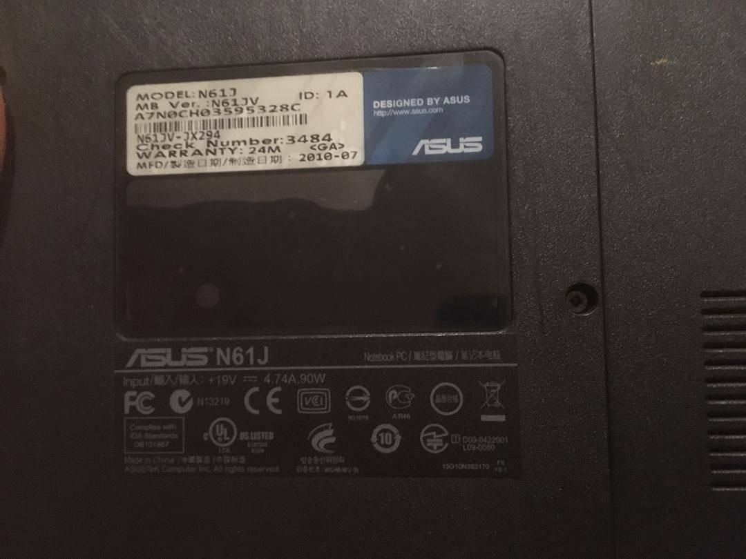 لپ تاپ ایسوس Asus N61J|رایانه همراه|لاهیجان, جمهوری|دیوار