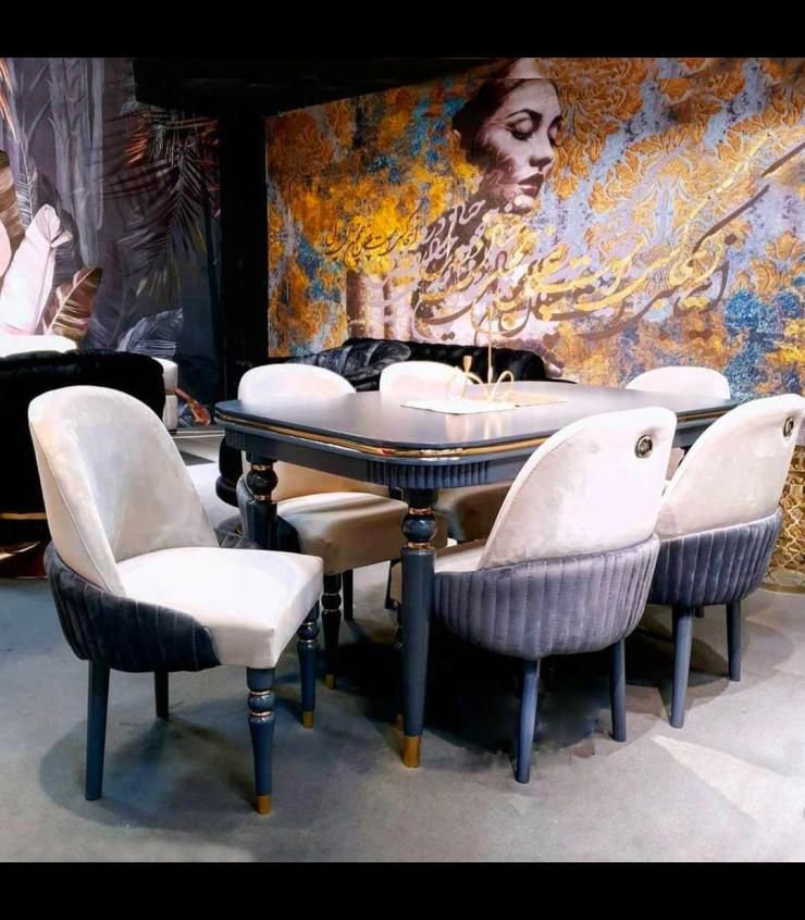 میز نهارخوری لاکپشتی پایه خراطی|میز و صندلی غذاخوری|تهران, شهرک ولیعصر جنوبی|دیوار