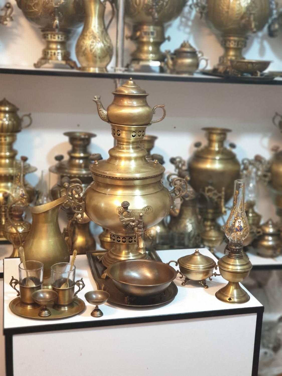 kioتولیدات برنجی سماور grبرقی گازی ذغالی زغالی|سماور، چای‌ساز، قهوه‌ساز|اصفهان, دستگرده|دیوار