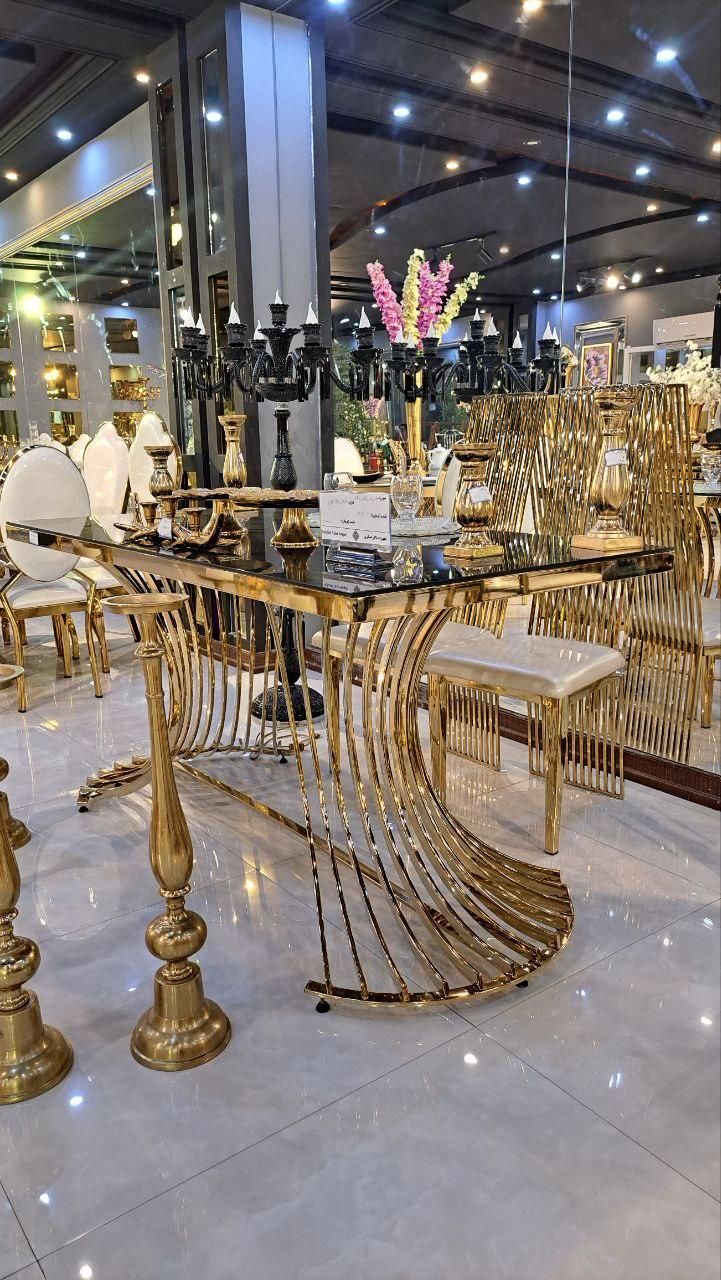 میز مدل پره ای طلایی /تالار رستوران هتل|عمدهفروشی|کرج, دولتآباد|دیوار