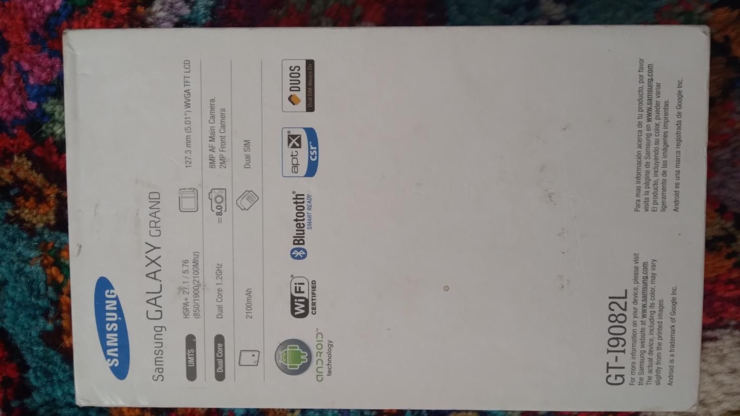 سامسونگ Galaxy Grand I9082 با حافظهٔ ۸ گیگابایت|موبایل|تهران, اکباتان|دیوار