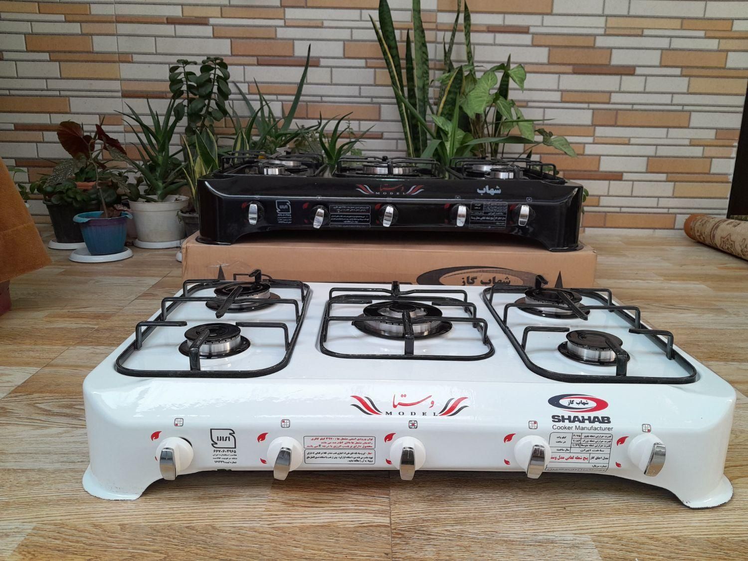 اجاق گاز رومیزی لعاب یک دو سه پنج شعله سفید مشکی|اجاق گاز و لوازم برقی پخت‌وپز|رشت, نظری|دیوار