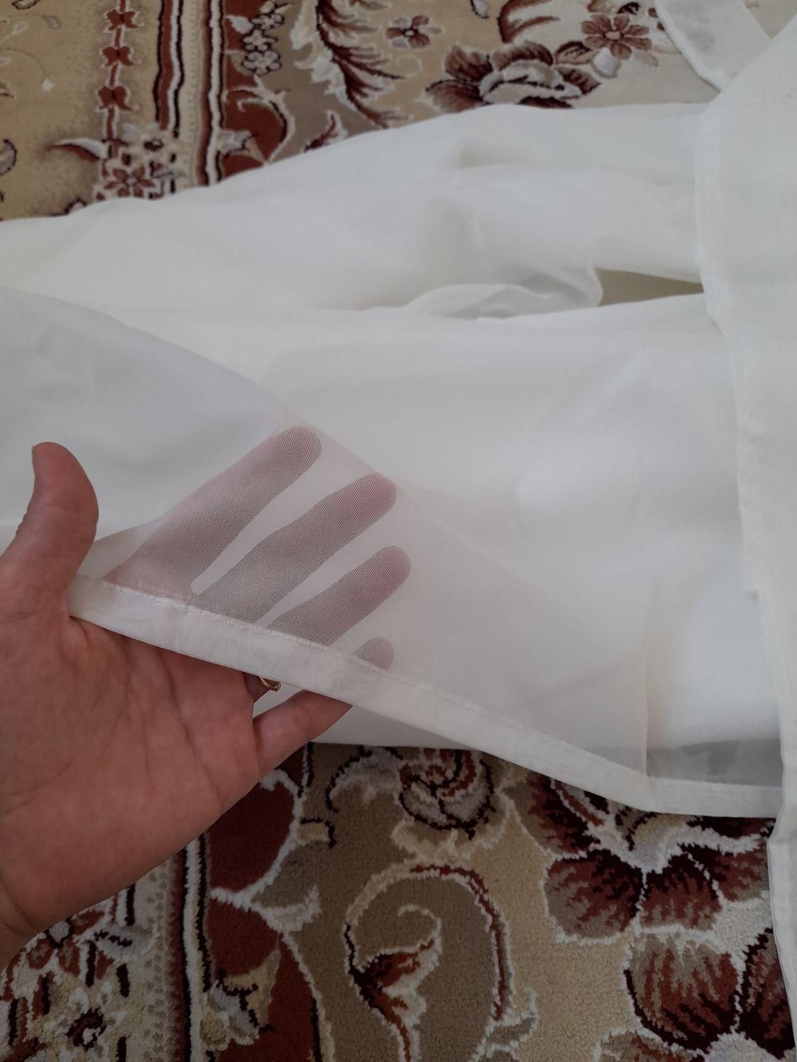 پرده ی حریر ساده پلیسه مخصوص آشپزخانه و اتاق|پرده، رانر، رومیزی|سرپل ذهاب, |دیوار